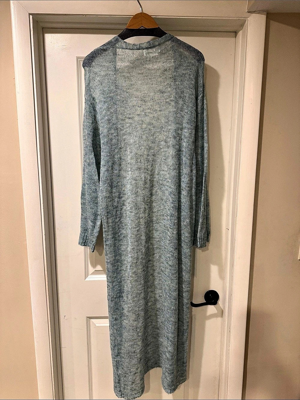 Anthropologie Lightweight Open Cardigan Long Sleeve Blue NWT